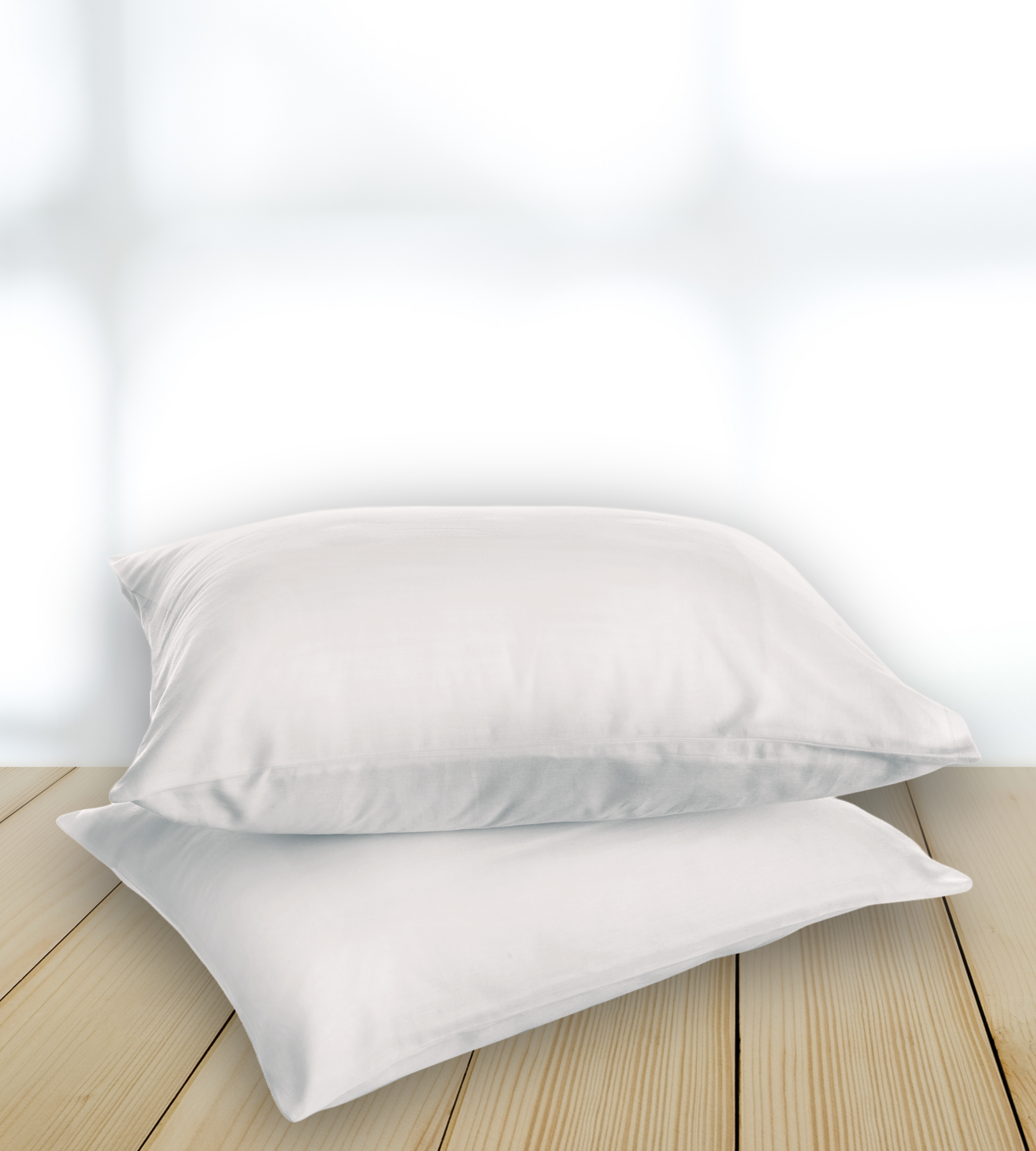 Hotel Collection Down-Alternative Pillow – 100% Cotton Cover - Set of Two