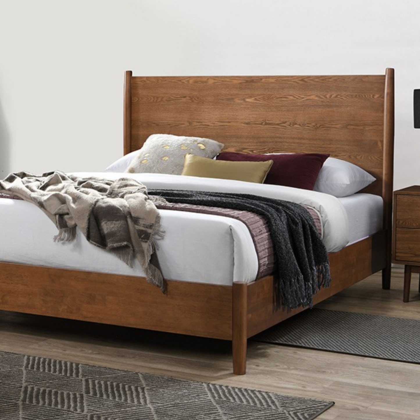 Curated Mid-Century Bedroom Set – Designed for Airbnb & Stylish Rentals